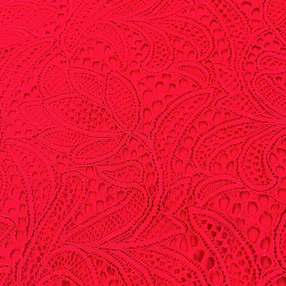 New Liz Claiborne Career Petite Red Lace Short Sleeve Top PXXL - Picture 2 of 8